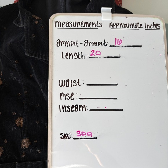 Vintage Women's Small Floral Corduroy Jacket Button Pockets Casual Fall Coat - Picture 15 of 15